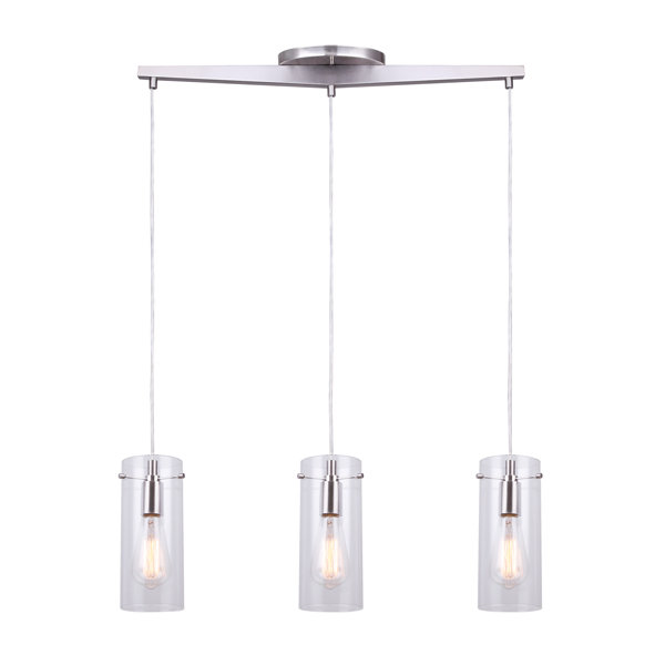Wrought Studio Omak 3 Light Kitchen Island Cylinder Pendant & Reviews